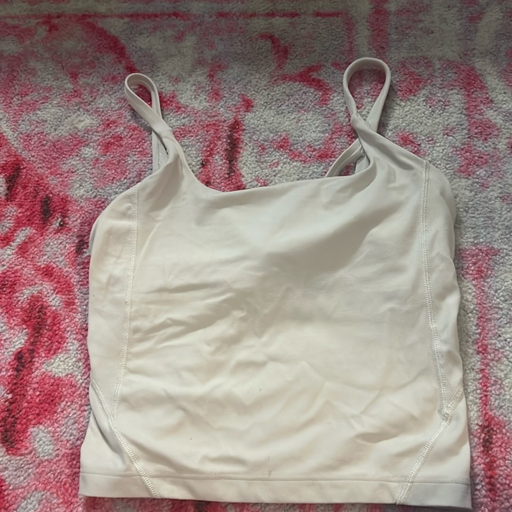 very cute unique lululemon tank top slightly cropped